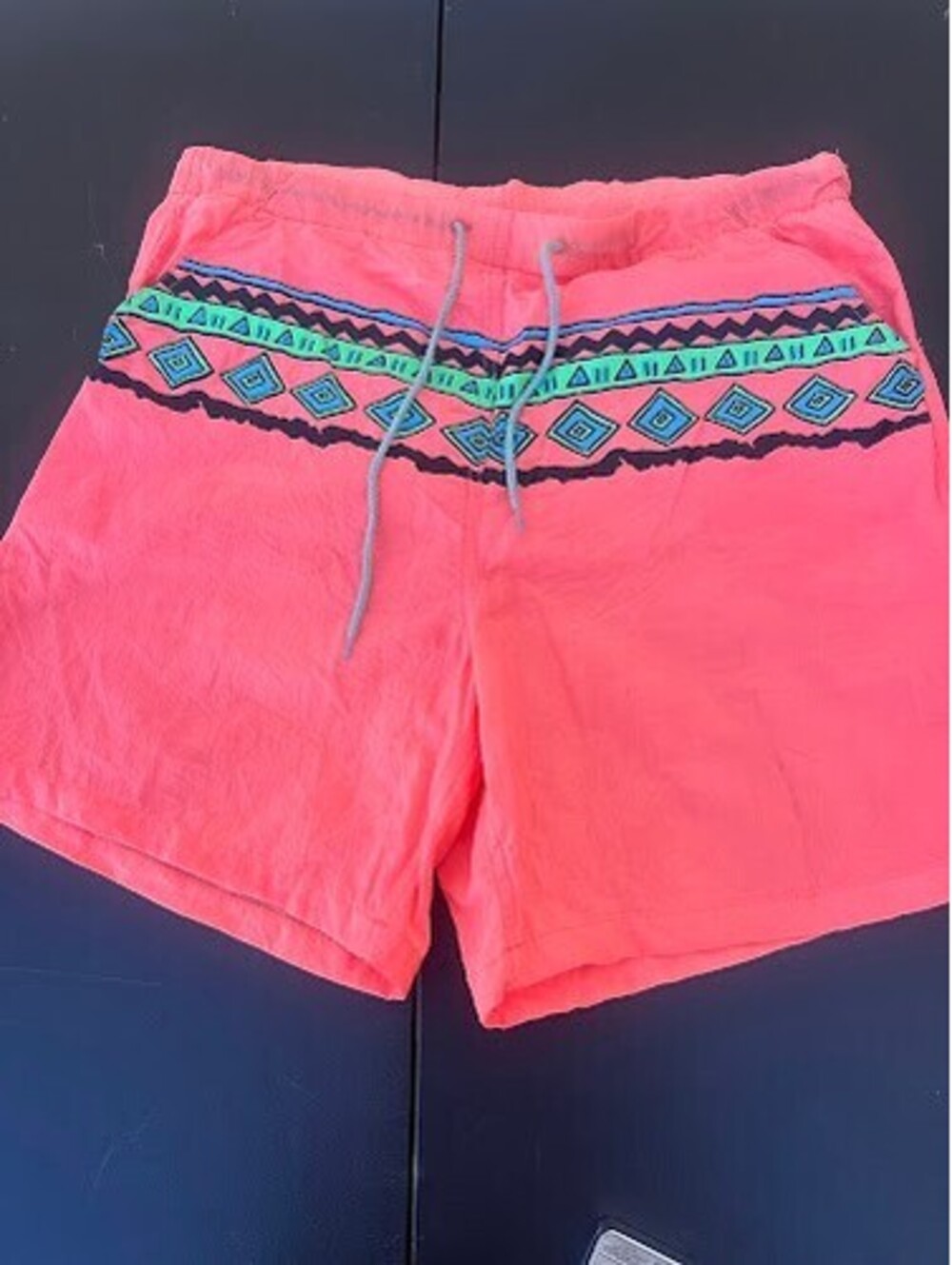 Castaways Neon Orange Swim Trunks Medium